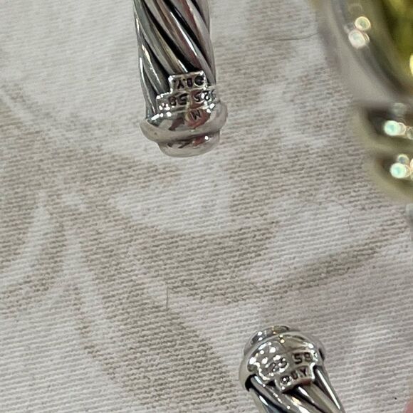 David Yurman Noblesse Blackened sterling silver, gold and prasiolite cuf… - Picture 7 of 8